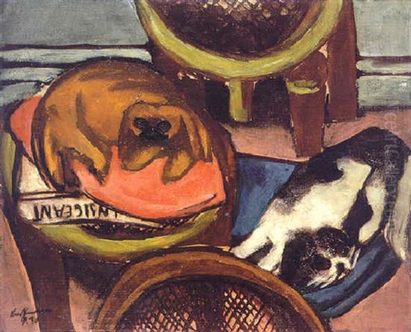 Hunde Oil Painting by Max Beckmann