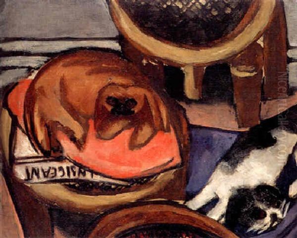 Hunde Oil Painting by Max Beckmann