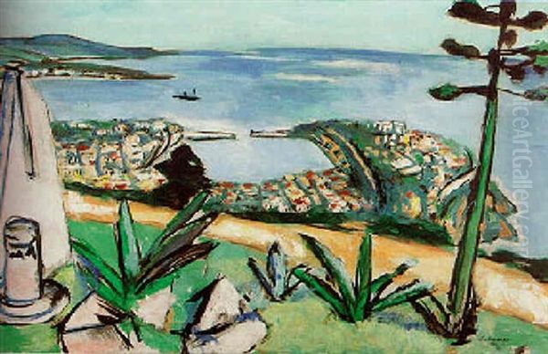 Monte Carlo (sudliche Hafenstadt) Oil Painting by Max Beckmann