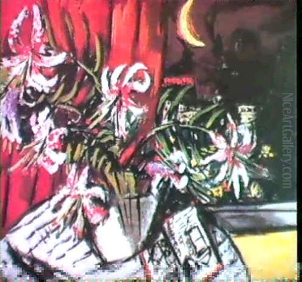 Turkenbundlilien Oil Painting by Max Beckmann