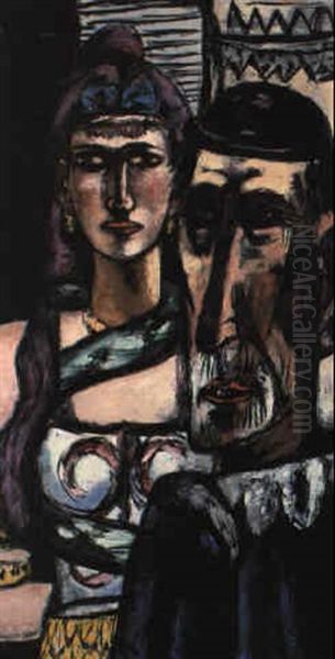 Artisten Oil Painting by Max Beckmann