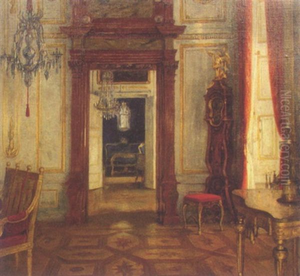 Herrschaftliches Interieur Oil Painting by Wilhelm Beckmann