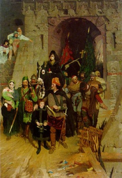 The Surrender Of The City Oil Painting by Wilhelm Beckmann