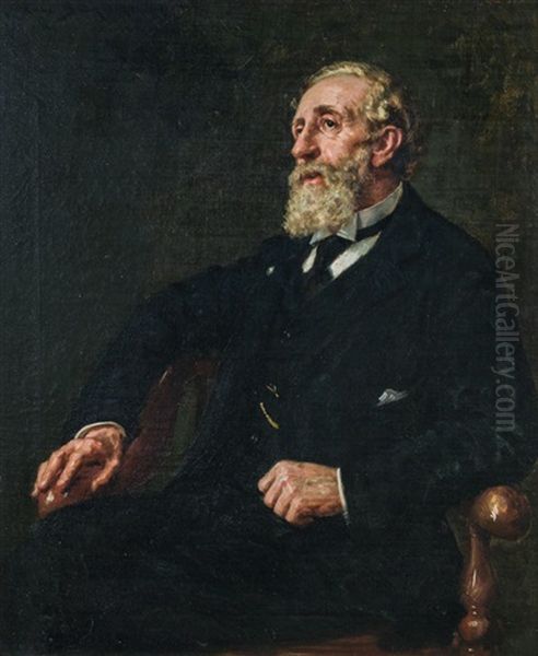 Portrait Of A Gentleman Oil Painting by James Carroll Beckwith