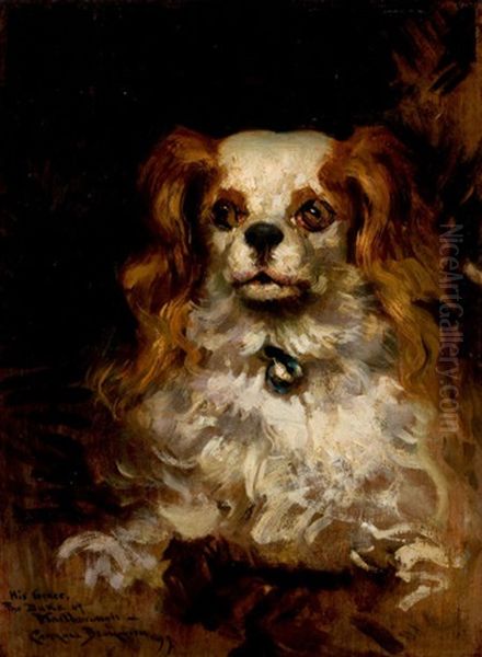 The Duke Of Marlborough, Portrait Of A Puppy Oil Painting by James Carroll Beckwith