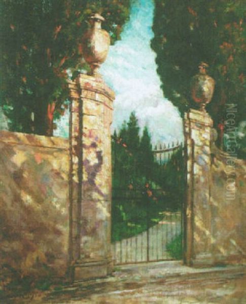 The Gate Oil Painting by James Carroll Beckwith