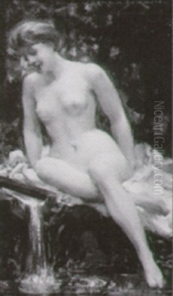 Nude Oil Painting by James Carroll Beckwith