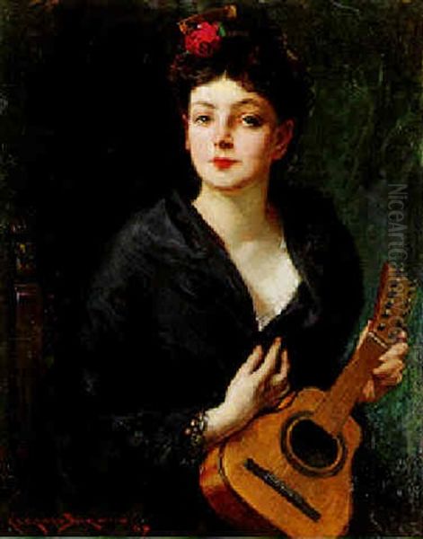 Carmencita Oil Painting by James Carroll Beckwith