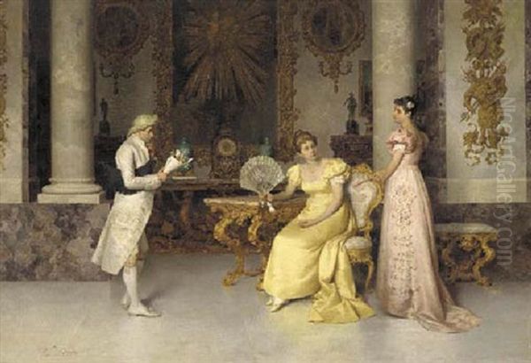 The Suitor's Visit Oil Painting by Francesco Beda