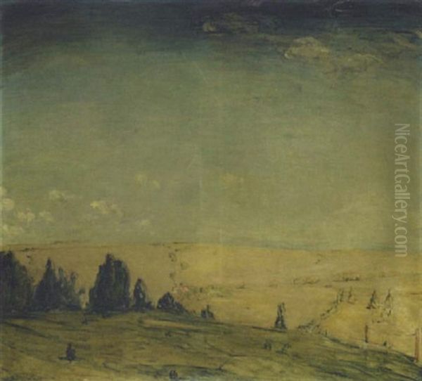 Voralpenlandschaft Oil Painting by Giulio Beda