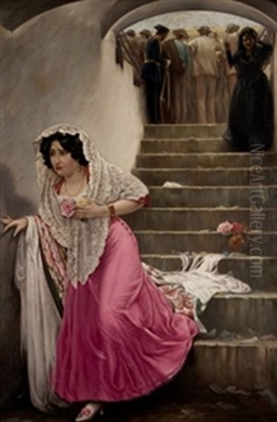 La Novia Del Torero Oil Painting by Antonio Bedmar