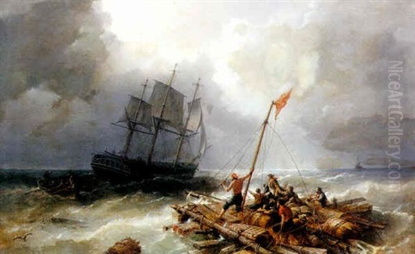 The Rescue Oil Painting by Richard Brydges Beechey