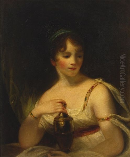 Portrait Of Charlotte Earle Beechey, The Artist's Daughter, As Psyche Oil Painting by Sir William Beechey