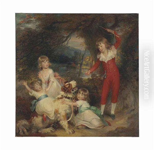 The Dashwood Children Oil Painting by Sir William Beechey