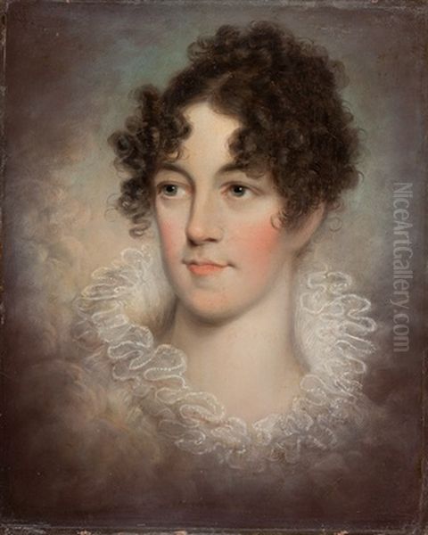 Bildnis Einer Jungen Frau Mit Dunklen Locken Oil Painting by Sir William Beechey