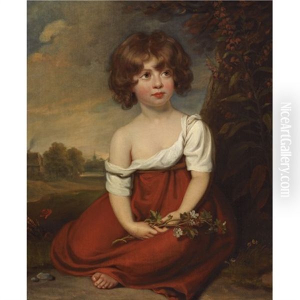 Portrait Of A Lady (elizabeth Brudenell-bruce?) Oil Painting by Sir William Beechey