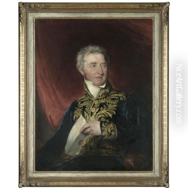 Portrait Of Sir William Hamilton Oil Painting by Sir William Beechey