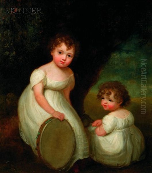 The Misses Horsley, Daughters Of George Horsely, Esq. Of Epsom Oil Painting by Sir William Beechey