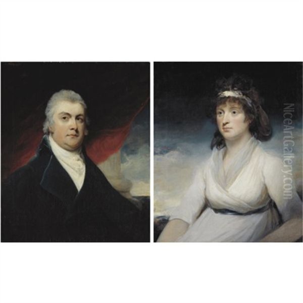 Anthony James Radcliffe (1754-1814), 5th Earl Of Newburgh; Anne, Countess Of Newburgh (1762-1861) (pair) Oil Painting by Sir William Beechey