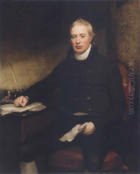 Portrait Of Sir Everard Home Oil Painting by Sir William Beechey