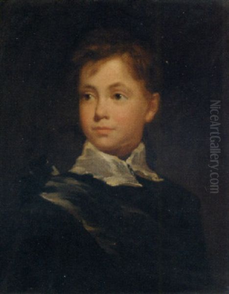 Portrait Of A Boy In Van Dyck Costume Oil Painting by Sir William Beechey