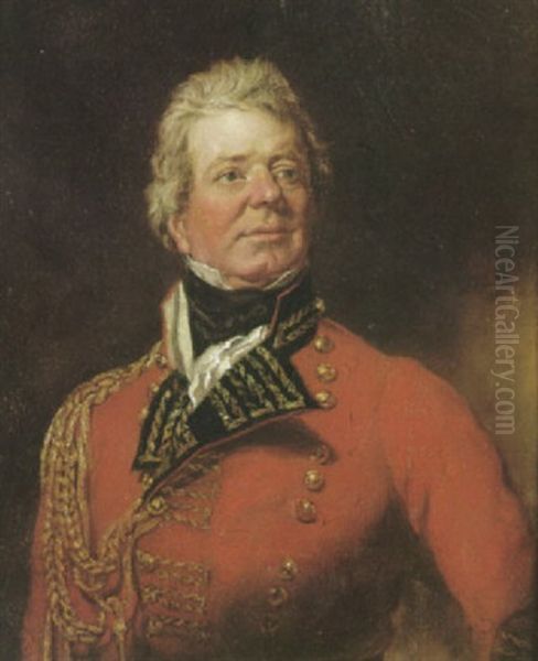 A Portrait Of A Military Officer Oil Painting by Sir William Beechey