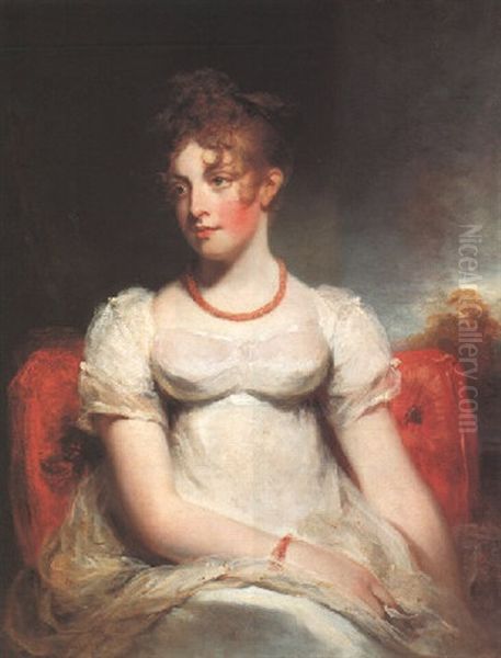 Portrait Of Frances Elizabeth Addington Oil Painting by Sir William Beechey