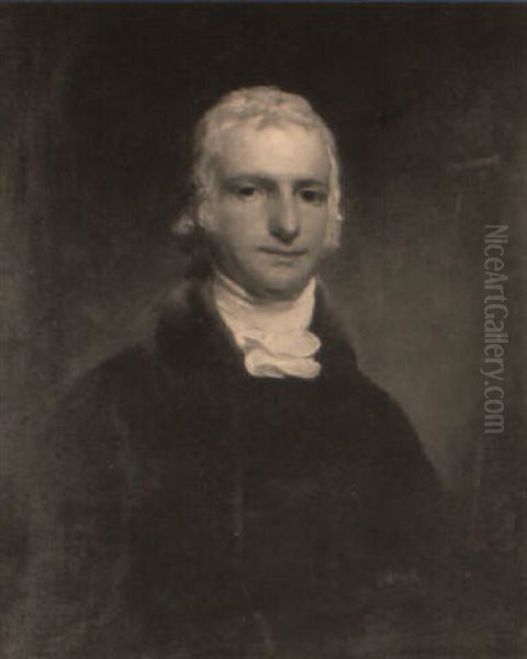 Portrait Of Lord Mulgrave Wearing A Dark Coat And White Stock Oil Painting by Sir William Beechey