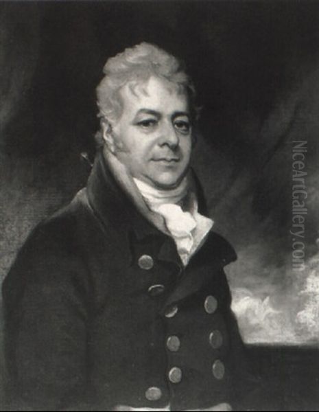 Portrait Of Thomas Turner In A Navy Coat Oil Painting by Sir William Beechey