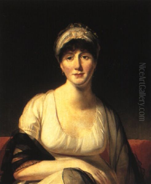 Portrait Of Mrs. Buxton Oil Painting by Sir William Beechey