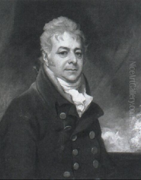 Portrait Of Thomas Turner In Navy Coat Oil Painting by Sir William Beechey