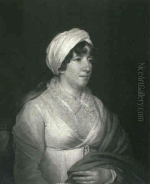 Portrait Of Mrs. Lloyd Robinson Oil Painting by Sir William Beechey