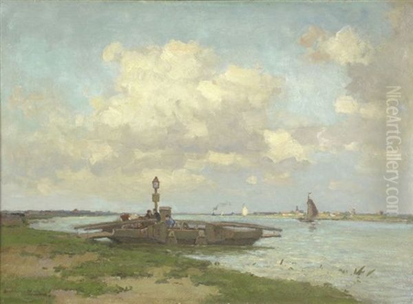 Bateusx Au Riviere Oil Painting by Bernardus Antonie Van Beek