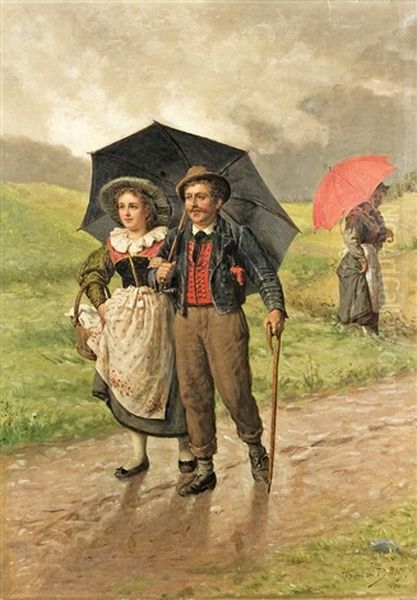 After The Rain Oil Painting by Theodor Von Der Beek