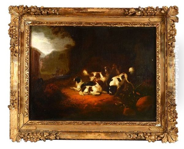 Bmeute D'epagneuls Au Repos Oil Painting by Adriaen Cornelisz Beeldemaker