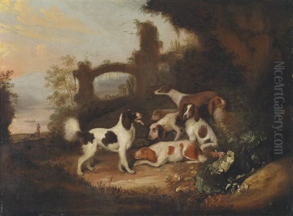 Jagdhunde Oil Painting by Adriaen Cornelisz Beeldemaker