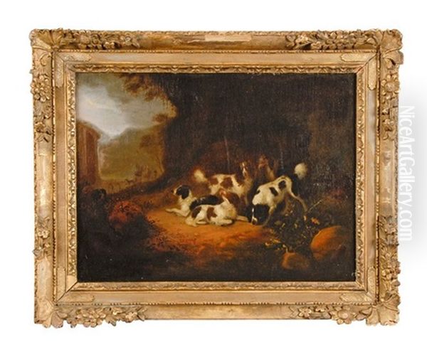 Meute D'epagneuls Au Repos Oil Painting by Adriaen Cornelisz Beeldemaker