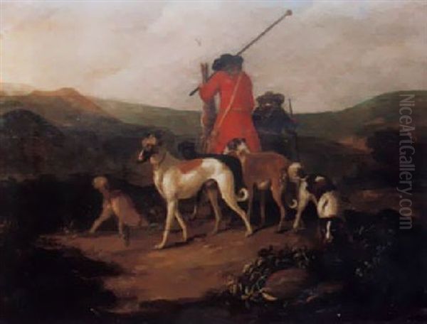 Die Ruckkehr Der Jager Mit Ihrer Beute Und Den Hunden Oil Painting by Adriaen Cornelisz Beeldemaker