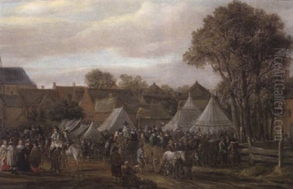 Jahrmarktin Valkenborch Oil Painting by Cornelis Beelt