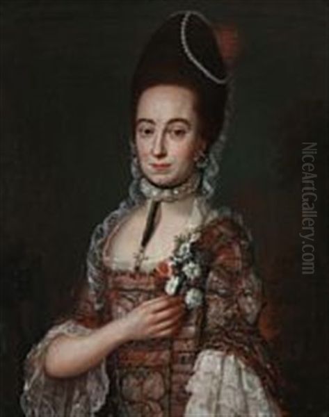 Portrait Of A Nobel Lady Oil Painting by Ulrik Ferdinand Beenfeldt