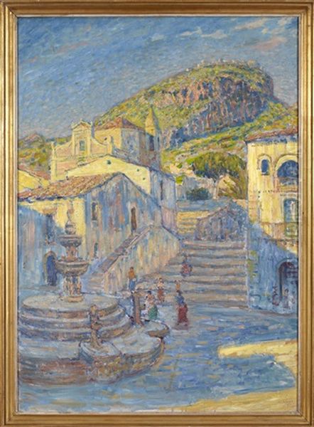 Taormina, Italien Oil Painting by Dick Beer