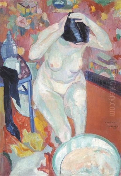 La Toilette Oil Painting by Gaston De Beer