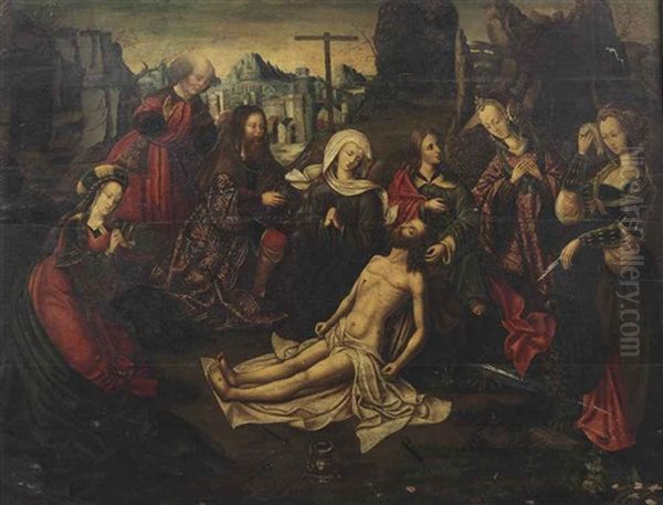 The Lamentation Of Christ Oil Painting by Jan de Beer