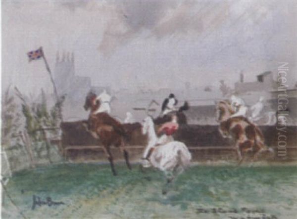 The Stand Fence, Warwick Oil Painting by John Axel (Alexander) Beer