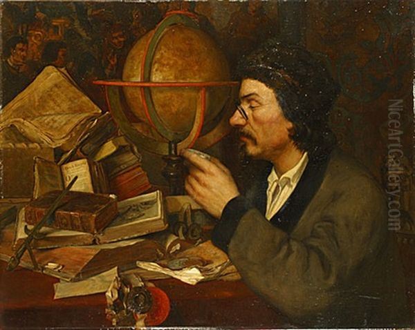 De Numismaat Oil Painting by Jan van Beers