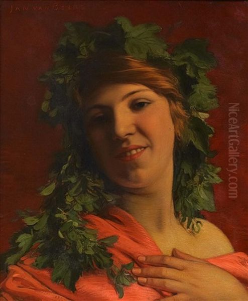 Flora Oil Painting by Jan van Beers