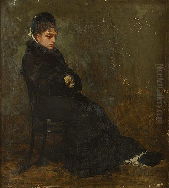 Zittende Dame Oil Painting by Jan van Beers