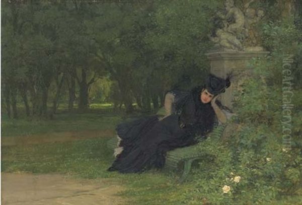 The Repose Oil Painting by Jan van Beers