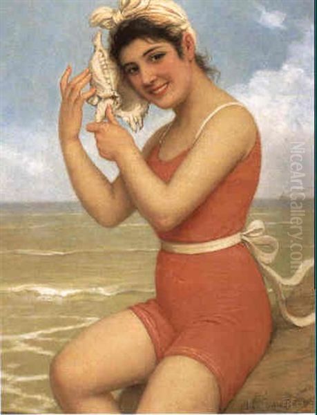 Baigneuse Au Coquillage Oil Painting by Jan van Beers