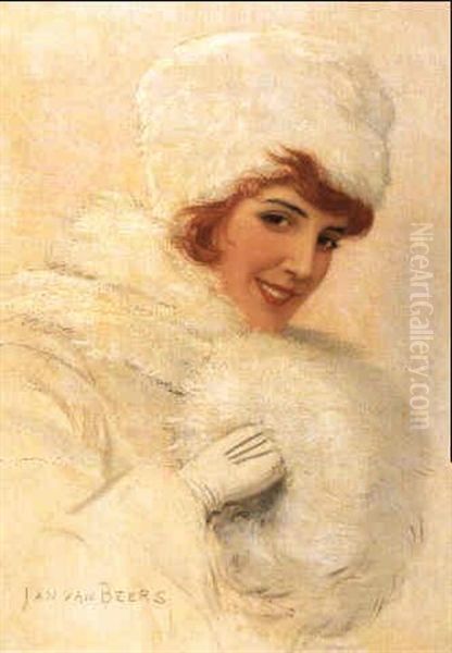 Plaisir D'hiver Oil Painting by Jan van Beers